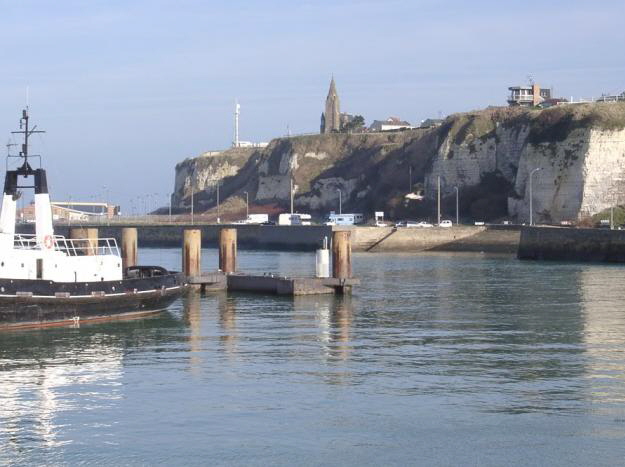 Blick auf den Stellplatz in Dieppe